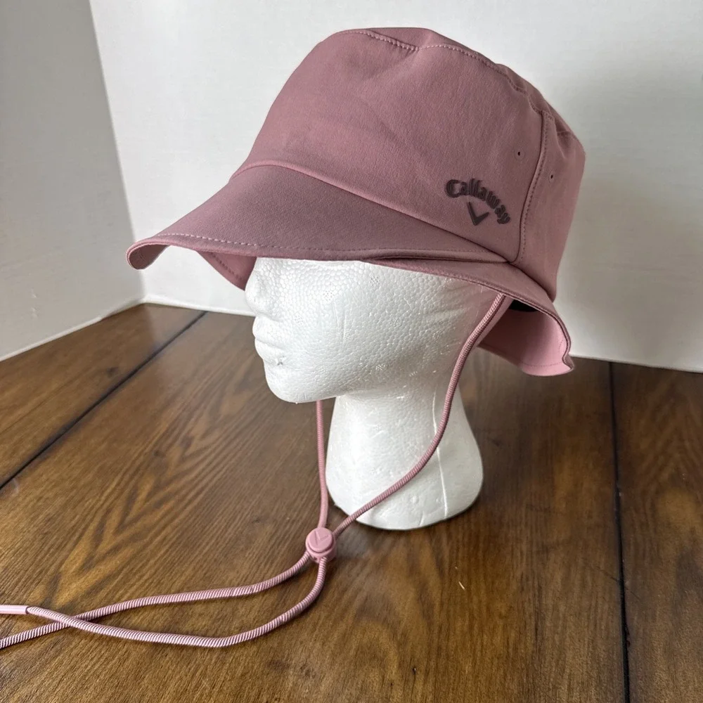 Callaway Women Solar Noon Golf Bucket Hat Mauve Toggle Strap OS NWOT